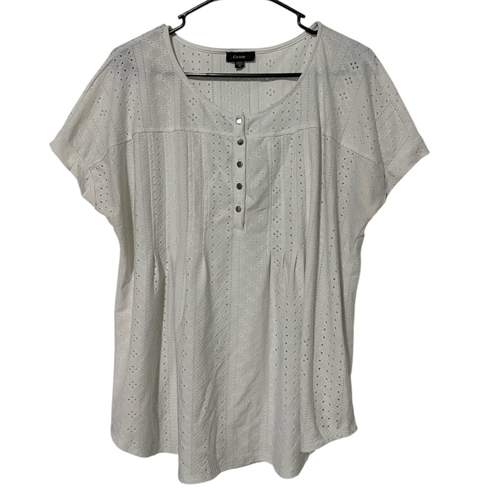 Cocomo White Eyelet Blouse Top